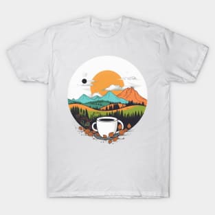 Nature, coffee, serenity, peace. T-Shirt